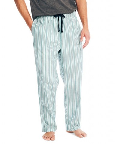 Men's Classic-Fit Stripe-Print Poplin Sleep Pants Blue $12.91 Pajama
