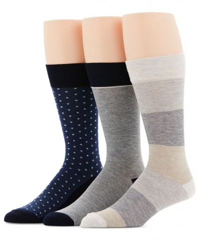 Perry Ellis 3-Pk. Men's Colorblocked Striped Socks Tan/Beige $10.61 Socks