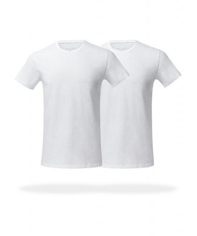 Men's Super soft Classic Crew Neck Undershirt, Pack of 2 White $16.10 Undershirt