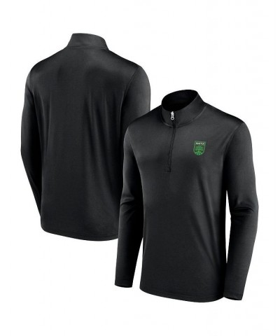 Men's Branded Black Austin FC Underdog Mindset Quarter-Zip Jacket $37.79 Jackets