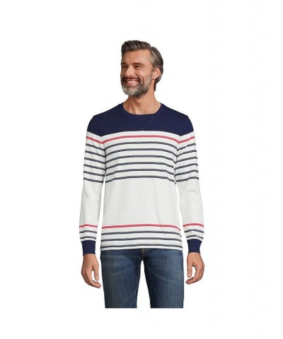 Men's Long Sleeve Rugby Crew Tee Ivory/navy founder stripe $34.84 Polo Shirts