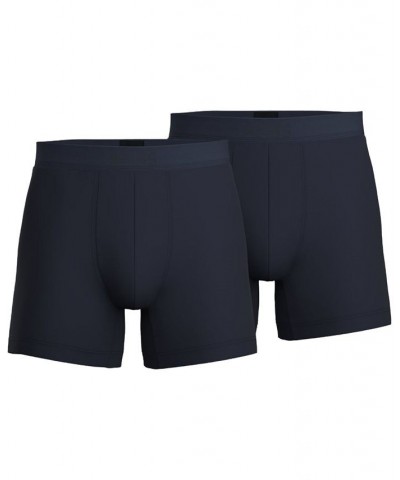 Hugo Boss Men's UltraSoft 2-Pk. Solid Boxer Briefs Blue $23.40 Underwear