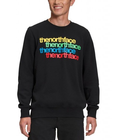 Men's Graphic Injection Crewneck Logo Sweatshirt Black $16.64 Sweatshirt