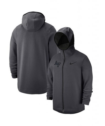 Men's Anthracite Air Force Falcons Tonal Showtime Full-Zip Hoodie Jacket $42.90 Jackets
