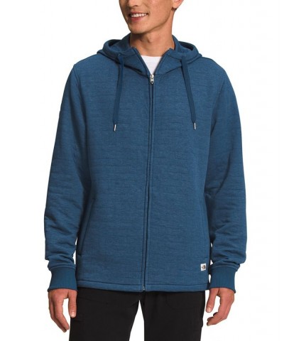 Men's Longs Peak Quilted Full Zip Hooded Jacket Blue $73.14 Shirts
