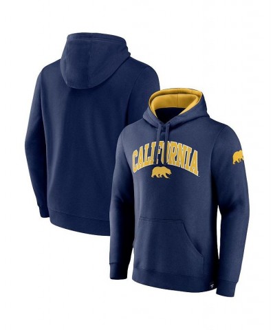 Men's Branded Navy Cal Bears Arch and Logo Tackle Twill Pullover Hoodie $25.80 Sweatshirt