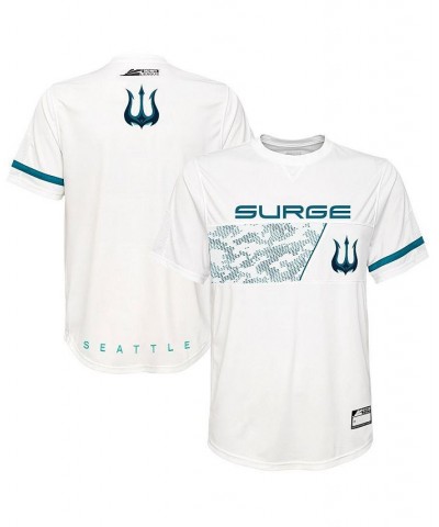 Men's Seattle Surge White Primary Authentic Jersey $35.70 Jersey