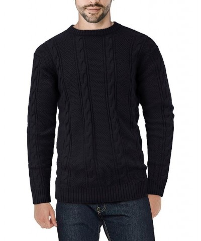 Men's Cable Knit Sweater Black $23.00 Sweaters