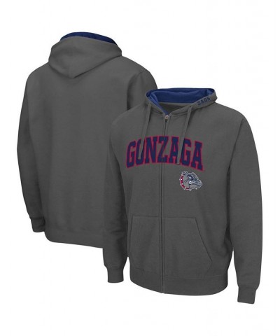 Men's Charcoal Gonzaga Bulldogs Arch Logo 3.0 Full-Zip Hoodie $30.59 Sweatshirt