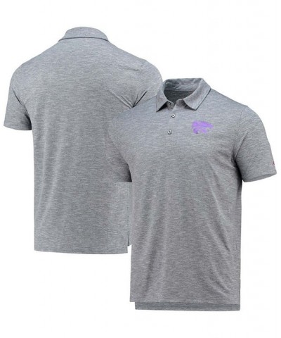 Men's Gray Kansas State Wildcats Micro Mesh Space-Dye Polo Shirt $32.39 Polo Shirts