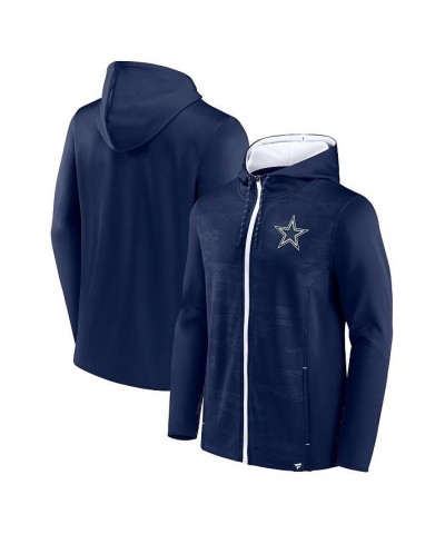 Men's Branded Navy Dallas Cowboys Ball Carrier Full-Zip Hoodie $39.10 Sweatshirt