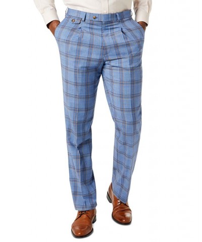 Men's Classic-Fit Wool Blend Suit Pants Blue $36.00 Suits