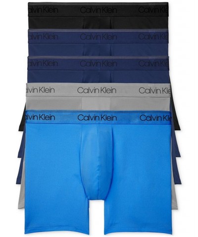 Men's Micro Stretch Boxer Briefs, 5-Pack Blue $21.69 Underwear