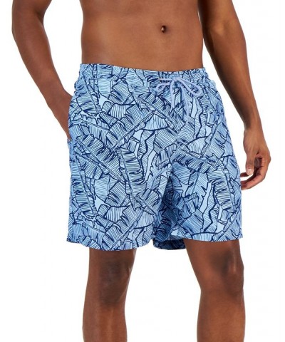 Men's Ben Tropical Swim Trunks Blue $14.49 Swimsuits