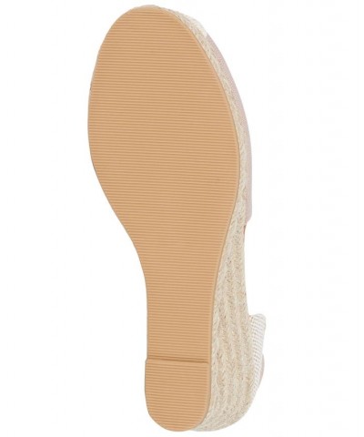Women's Candice Ankle-Tie Espadrille Wedge Sandals Tan/Beige $39.00 Shoes