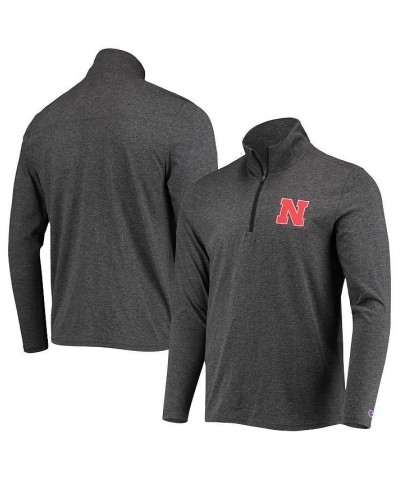 Men's Heathered Black Nebraska Huskers Field Day Team Quarter-Zip Jacket $25.80 Jackets