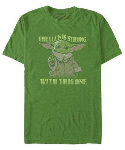Men's Strong in The Luck Short Sleeve Crew T-shirt Green $18.54 T-Shirts