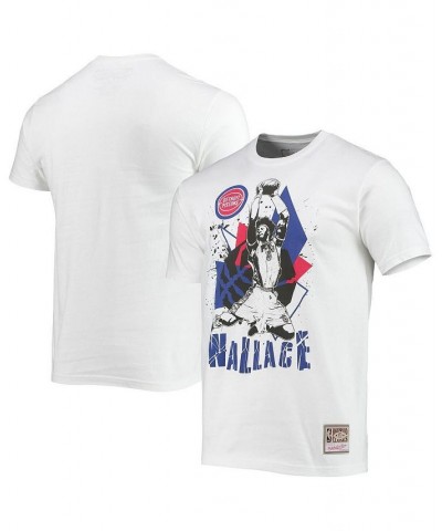 Men's Ben Wallace White Detroit Pistons Suite Sensations Player T-shirt $24.07 T-Shirts