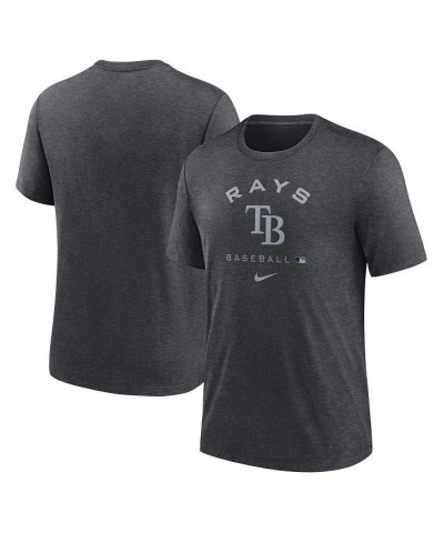 Men's Heathered Charcoal Tampa Bay Rays Authentic Collection Tri-Blend Performance T-shirt $18.00 T-Shirts