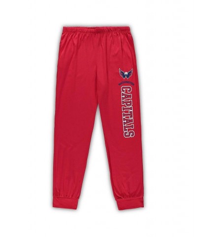 Men's Red Washington Capitals Big and Tall Pullover Hoodie and Joggers Sleep Set $45.60 Pajama