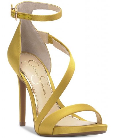 Rayli Asymetric Dress Sandals Yellow $51.48 Shoes