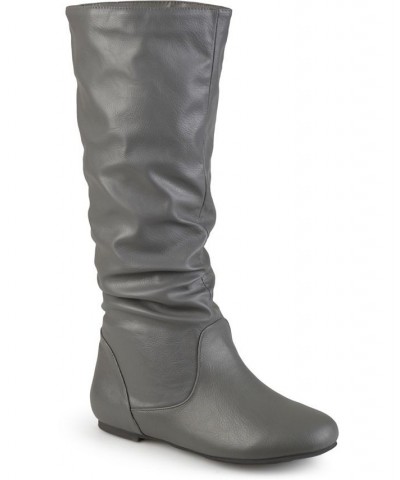 Women's Jayne Wide Calf Boots Gray $45.00 Shoes
