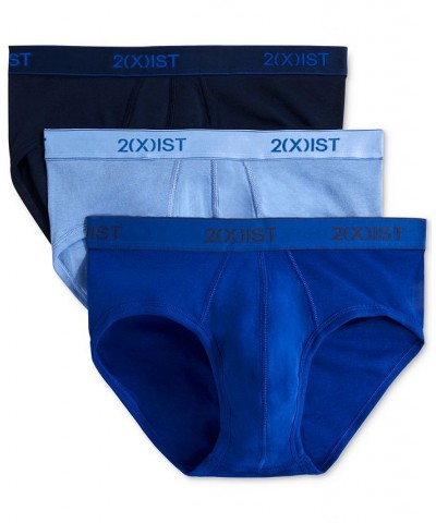 Men's Essential 3 Pack No Show Brief Navy/Cobalt/LT Blue $22.44 Underwear