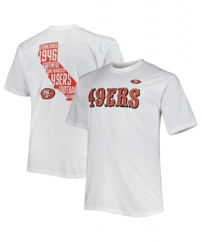 Men's Branded White San Francisco 49ers Big and Tall Hometown Collection Hot Shot T-shirt $26.54 T-Shirts