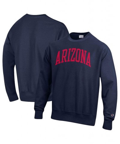Men's Navy Arizona Wildcats Arch Reverse Weave Pullover Sweatshirt $44.19 Sweatshirt
